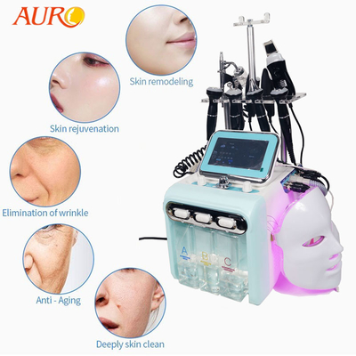 Hydrafacial Dermabrasion H2O2 Bubble Machine Hydrogen Oxygen 9 In 1 Microdermabrasion Beauty Instrument