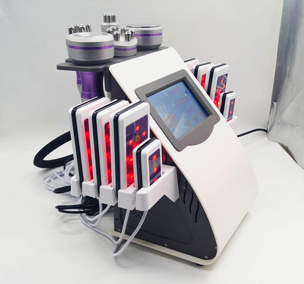 Purple RF Laser Lipo And Cavitation Machine 6 In 1 Cellulite Fat Removal Machine