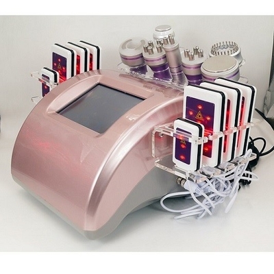 S Shape 220V Laser Lipo Cavitation Machine 9 In 1 Vacuum RF Photon Therapy