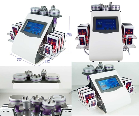 6 In 1 RF Lipolaser Slimming Machine Vacuum 40k Fat Cavitation Machine