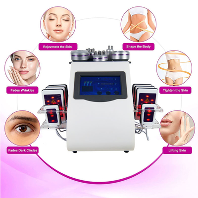 6 In 1 RF Lipolaser Slimming Machine Vacuum 40k Fat Cavitation Machine