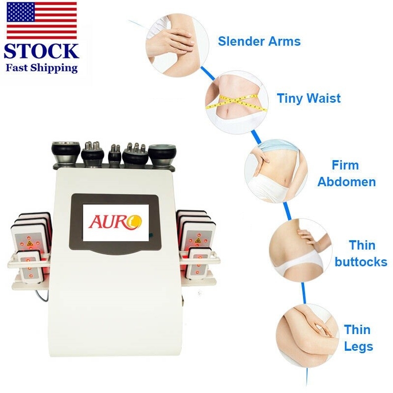 Auro Vacuum Kim8 Slimming Fat Cavitation System 6 In 1 RF For Body Shaping