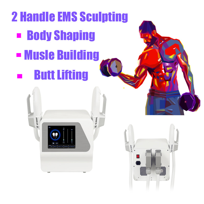 2 Handle EMS Sculpting Slim Muscle Stimulator Machine Body Shaping Beauty Salon Equipment