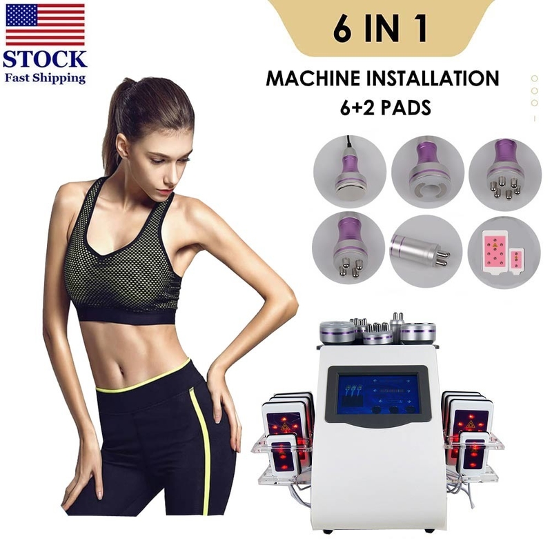 S Shape RF Wrinkle Removal Machine 40K Lipolaser Slimming Beauty Machine 6 In 1