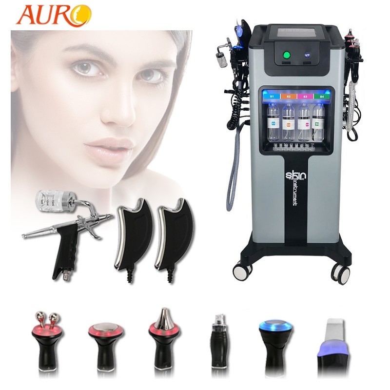 Hydra Facial H2O2 Bubble Machine Hydrogen Oxygen Spray Skin Peeling 8 In 1 Machine