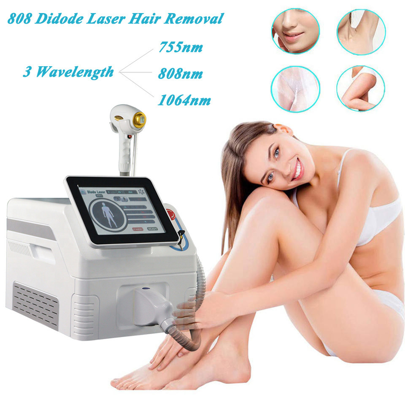 Permanent Painless 808nm Diode Laser Hair Removal Machine With 10.4 Inch Touch Screen