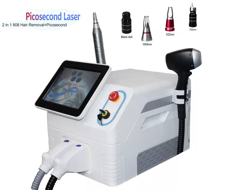 2 In 1 Picosecond Laser Tattoo Removal Machine 808nm Diode Laser Hair Removal system